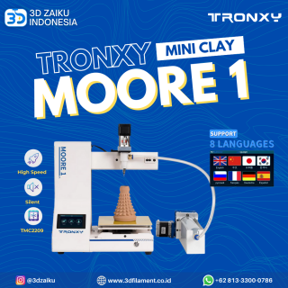 Tronxy Moore 1 Mini Clay 3D Printer 3D Molding Tanah Liat